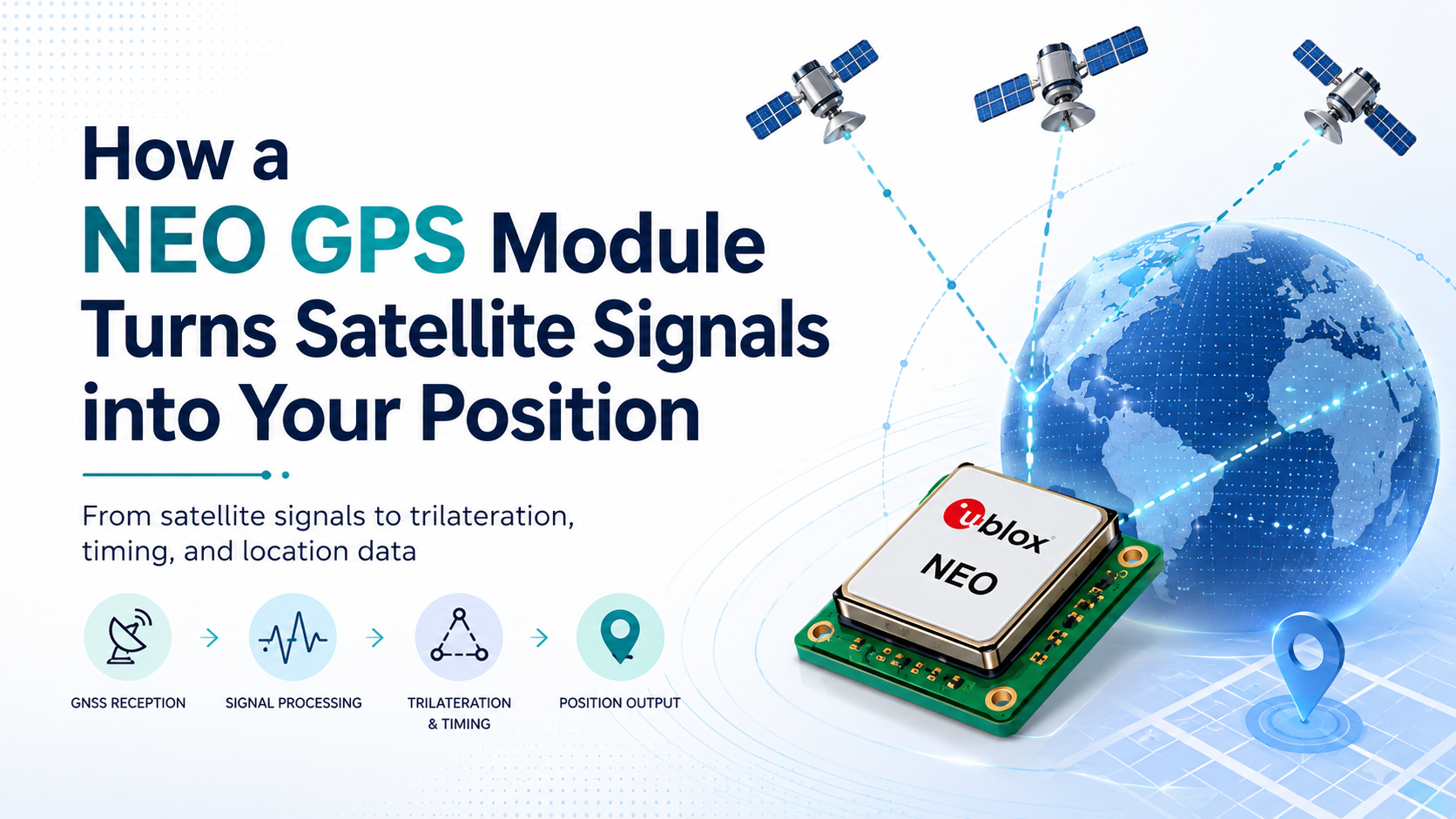 How a NEO GPS Module Turns Satellite Signals into Your Position